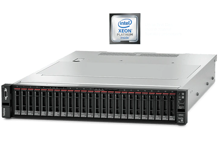 Сервер Lenovo SR650 Xeon Gold 6226R (16C 2.9GHz 22MB Cache/150W) 32GB 2933MHz (1x32GB, 2Rx4 RDIMM), O/B, 940-8i, 1x750W, XCC Enterprise, Tooless Rails