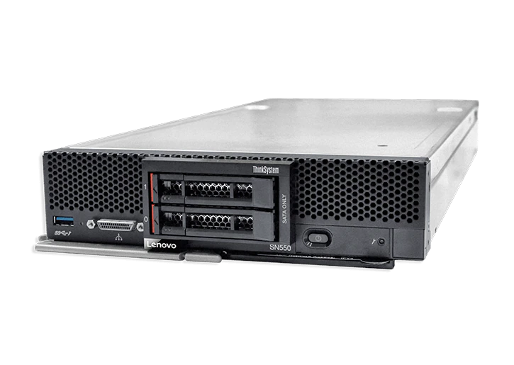 Сервер Lenovo SN550 Silver 4210R (10C 2.4GHz 13.75MB Cache/100W)), 32GB 2933MHz (1x32GB, 2Rx4 RDIMM), O/B, No Backplane, No LOM, Single M.2 Adapter (N