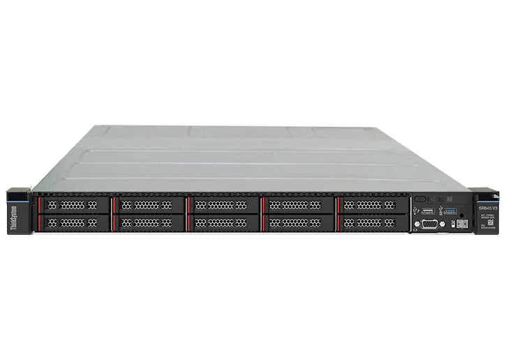 Сервер Lenovo SR645 V3 AMD EPYC 9334 (32C 2.7GHz 128MB Cache/210W), 32 GB (1x32GB, 4800MHz 2Rx8 DDR5 RDIMM), 8 SAS/SATA, 9350-8i, 1x1100W Titanium, 6 