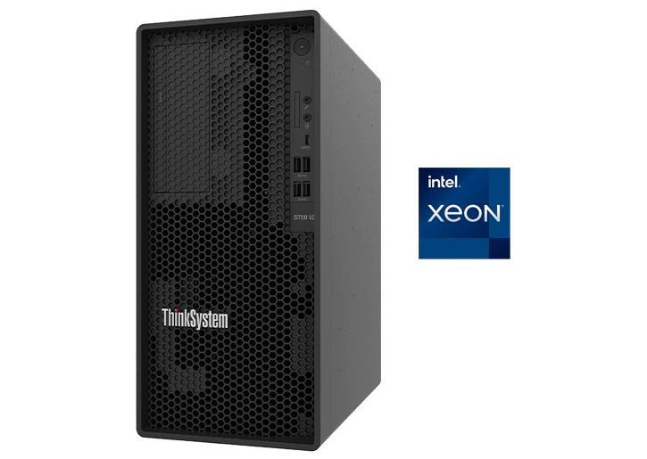 Сервер Lenovo ThinkSystem ST50 V2,  1xIntel Xeon E-2324G 4C 3.1GHz 65W,  1x16GB 2Rx8, 2x2TB 7200,  SW RD,   1x500W (7D8JA007EA)